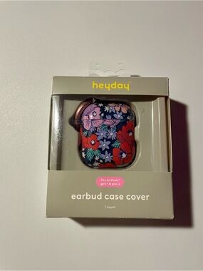 NIB Heyday Apple AirPods Gen 1 & 2 Earbud Case Cover Floral Poppy Flowers Pink
